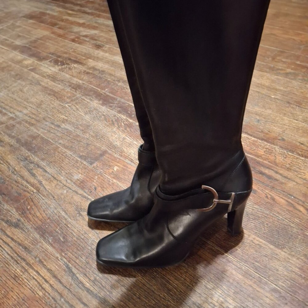 Ak Anne Klein iflex black heel boots